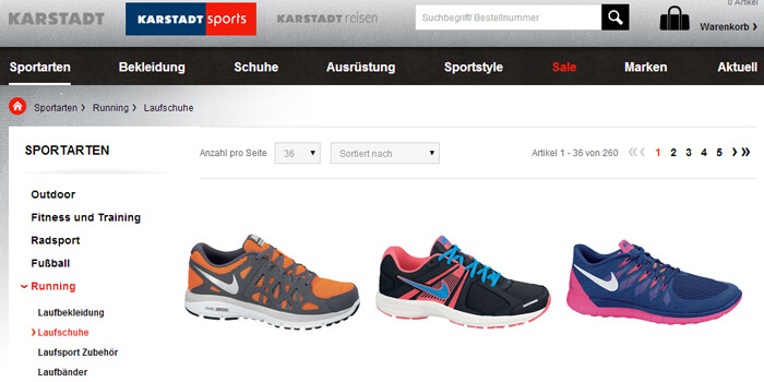 Laufschuhe kaufen bei Karstadt Sports