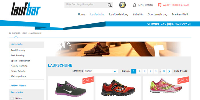 Laufschuhe kaufen bei Lauf-Bar.de