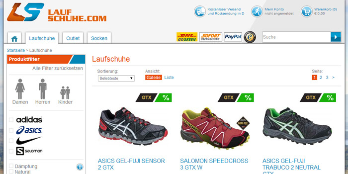 Laufschuhe kaufen bei Laufschuhe.com