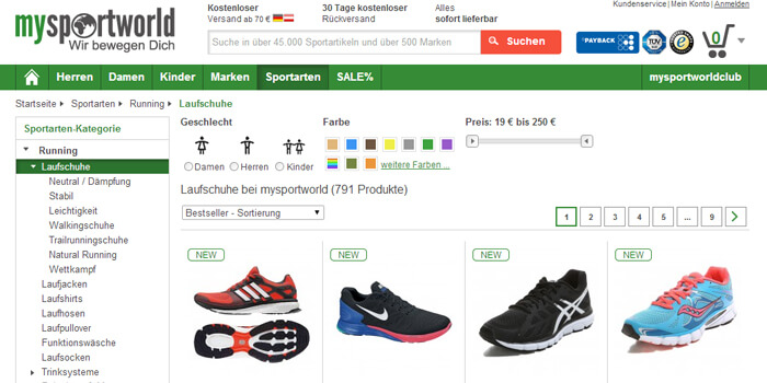 Laufschuhe kaufen bei mysportworld