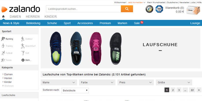 Laufschuhe kaufen bei Zalando