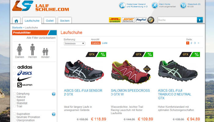 Laufschuhe online kauen bei Laufschuhe.com